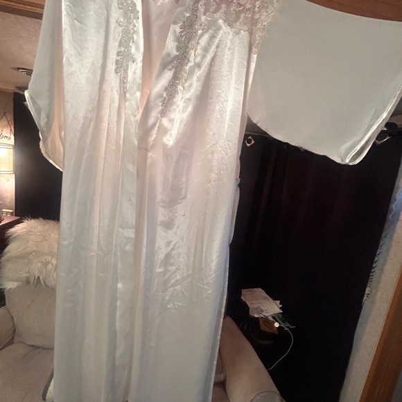 Vintage robe sateen cream large - Picture 8 of 11